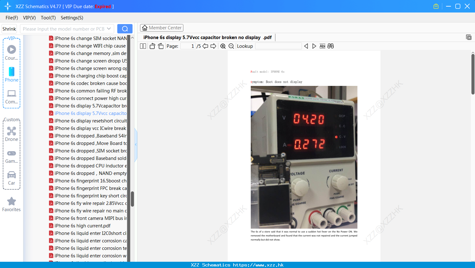 IPhone 6s Display 5.7Vvcc Capacitor Broken No Display